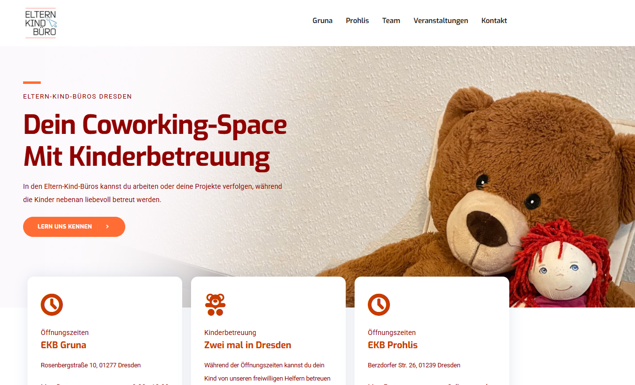 Neue Website für das Eltern-Kind-Büro! Blog Eintrag